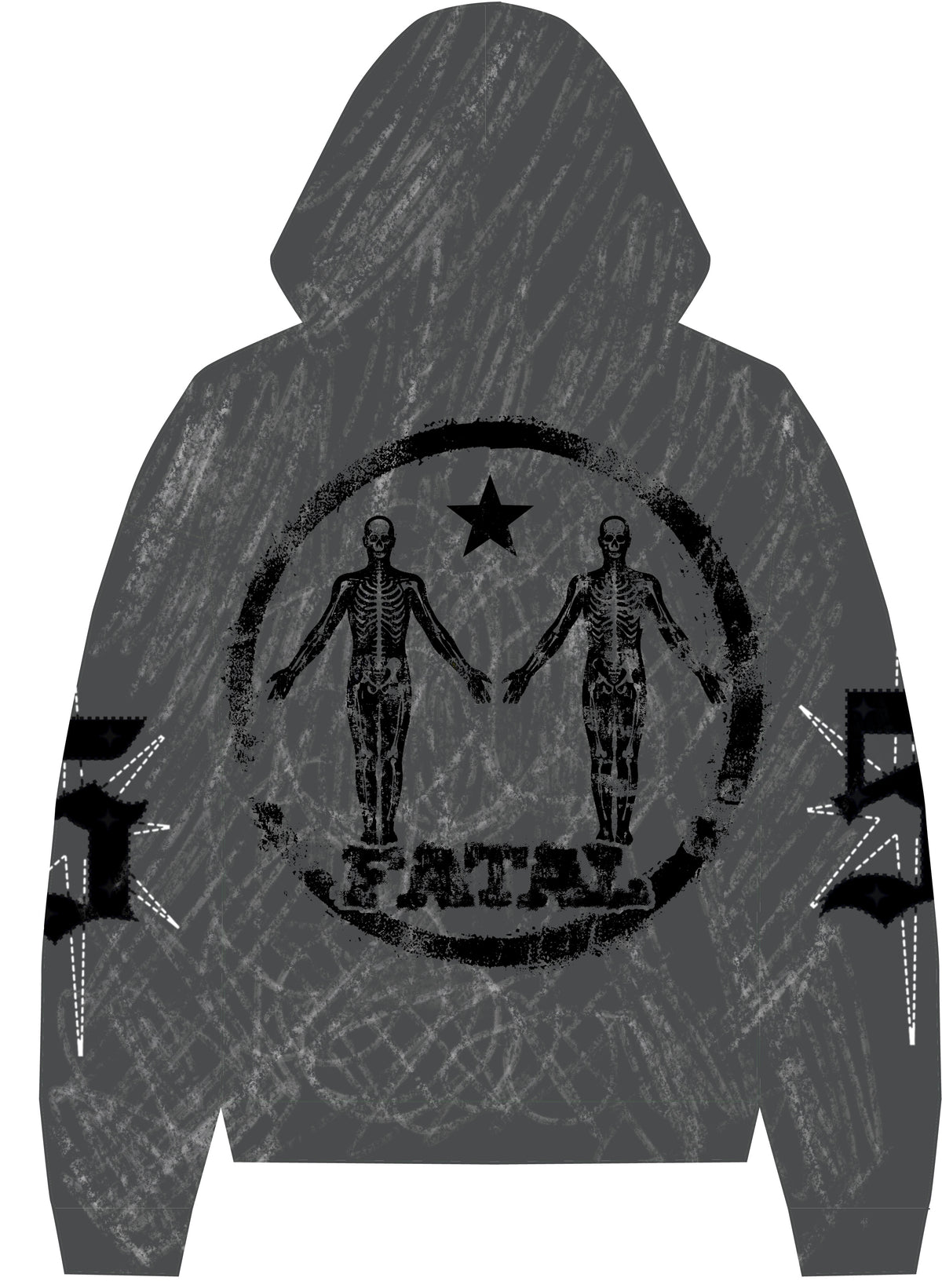 FATAL 5 JOGGING SET - "GREY" HOODIE